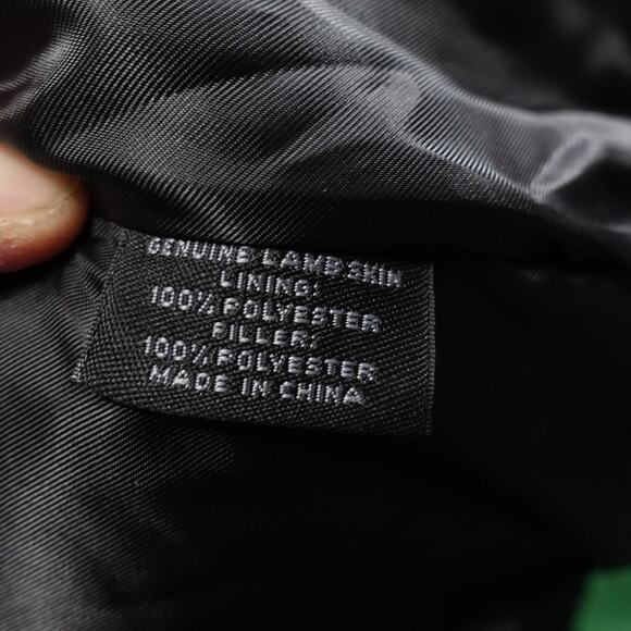 Roundtree & Yorke Leather Jacket Mens 2XT Black Lambskin Full Zip Bomber Tall - Picture 11 of 12